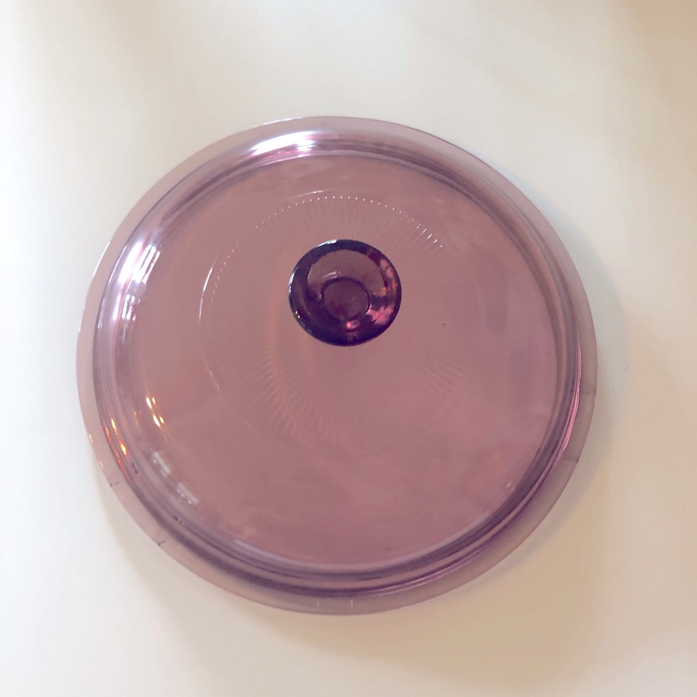 Pyrex vision Ware 2.5 C LID ONLY cranberry glass